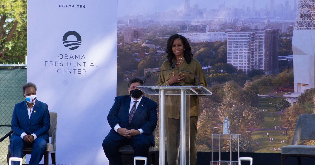 According to the Obama Foundation, the $800 million library will open in 2026 'once the weather lifts.'