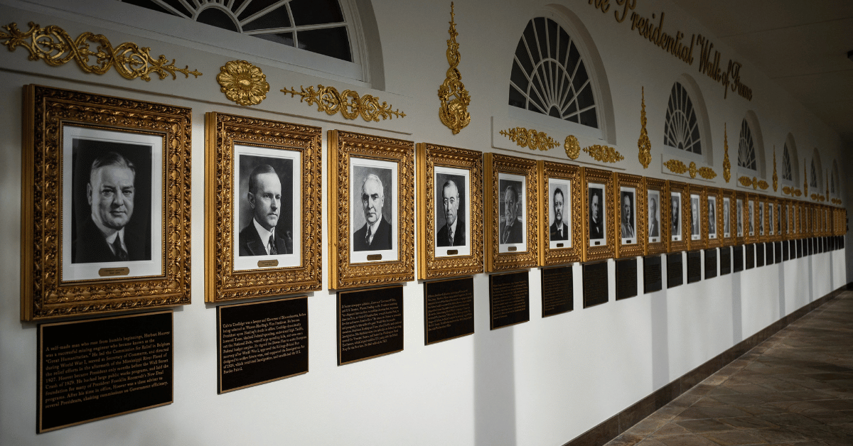 Photo of the 'Presidential Walk of Fame'