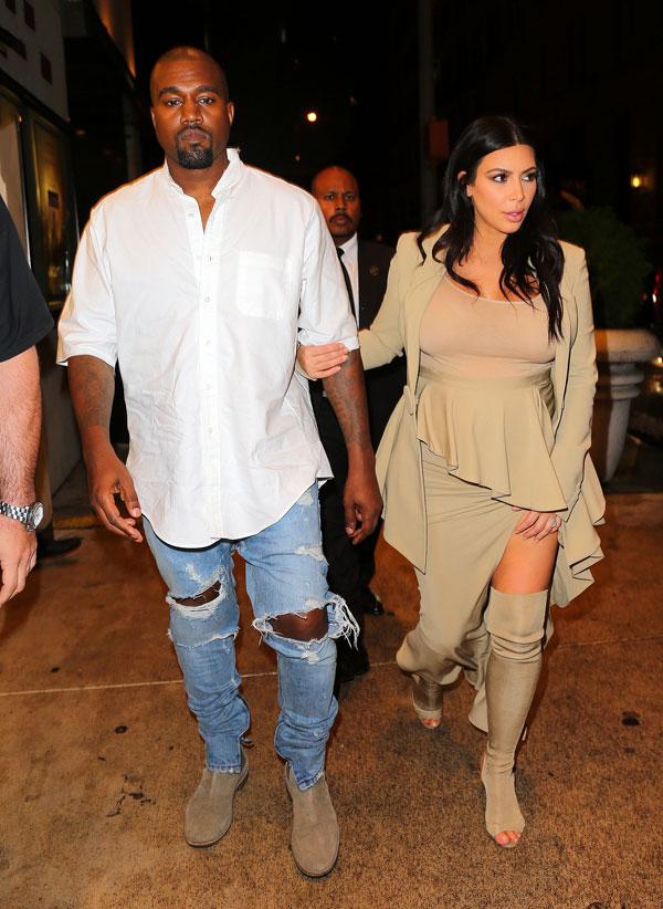 Kim Kardashian Pregnant Style Kanye West Boots New York Fashion Week