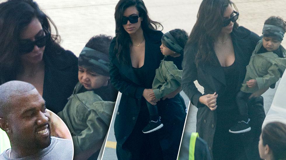 //kim kardashian kanye west and north west leave sydney pp