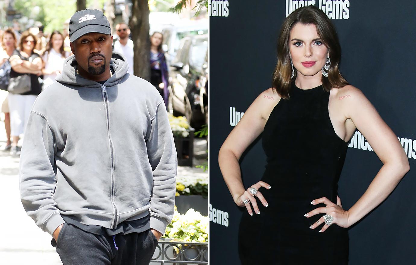 kanye west slammed julia fox dating photos pathetic fake kim kardashian jealous r