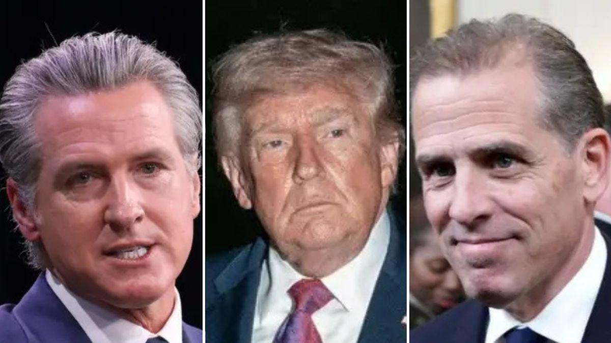 Gavin Newsom and Hunter Biden both trolled Donald Trump over his glaring absences this week.
