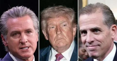 Gavin Newsom and Hunter Biden both trolled Donald Trump over his glaring absences this week.