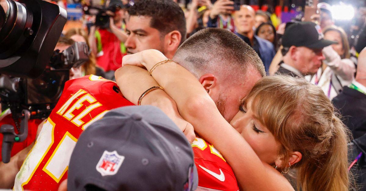 Photo of Travis Kelce and Taylor Swift