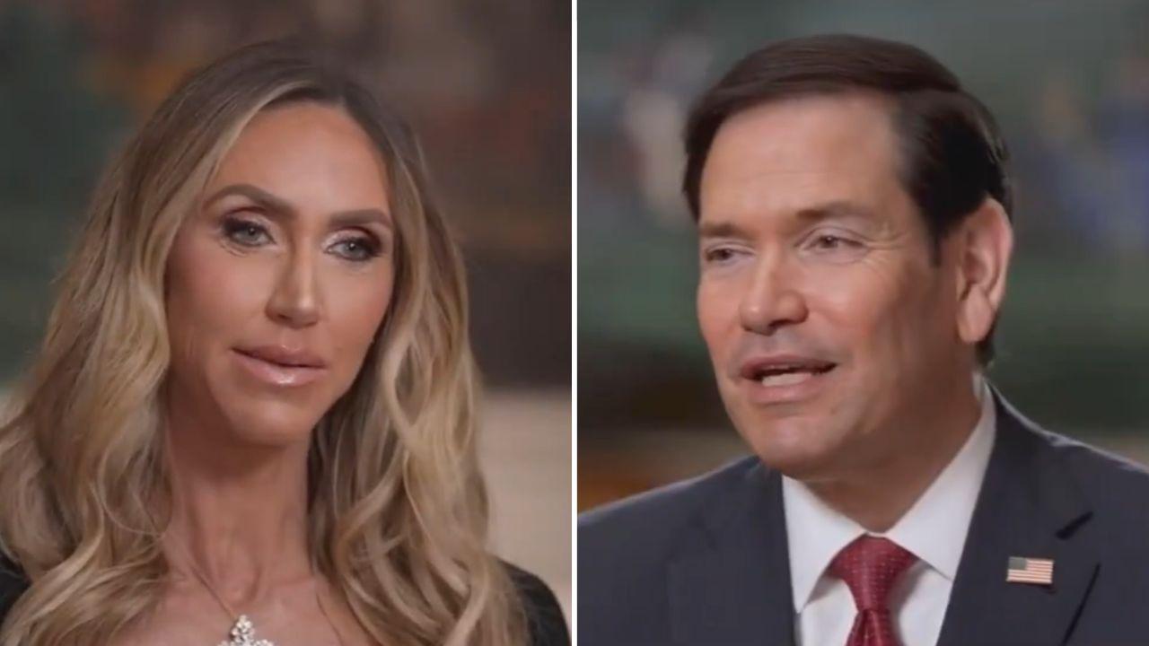A photo of Lara Trump alongside a photo of Marco Rubio