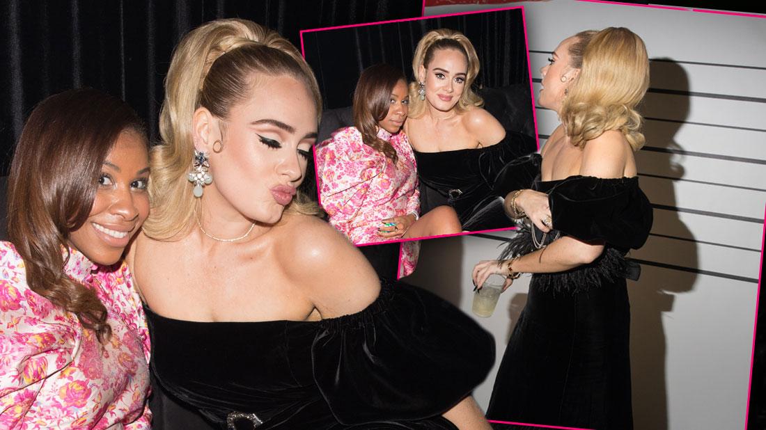 Adele Looks Slim In Black Dress At Drake S Birthday Party