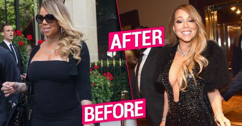 Slimmed Down Mariah Carey Goes Braless Clive Davis Party