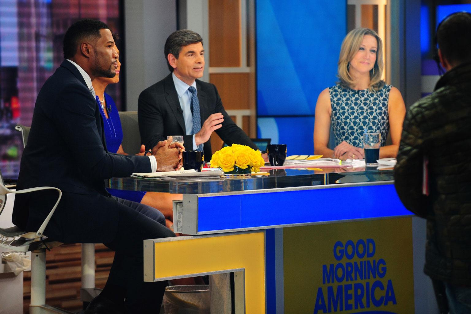 //michael strahan leaves live hosts good morning america