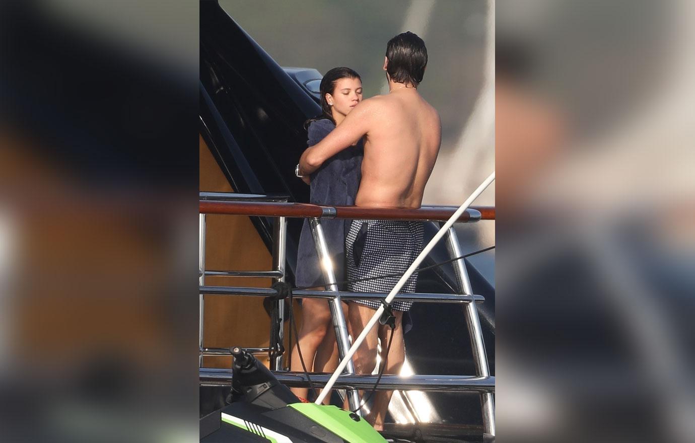 //scott disick sofia richie yacht slide fun