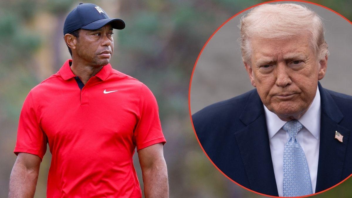 Photo of Tiger Woods, Donald Trump