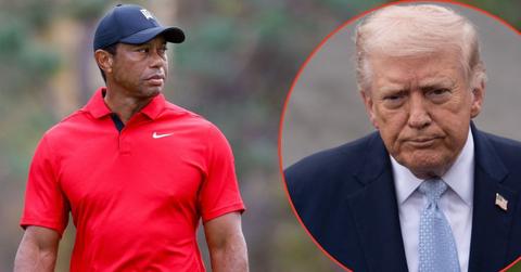Photo of Tiger Woods, Donald Trump