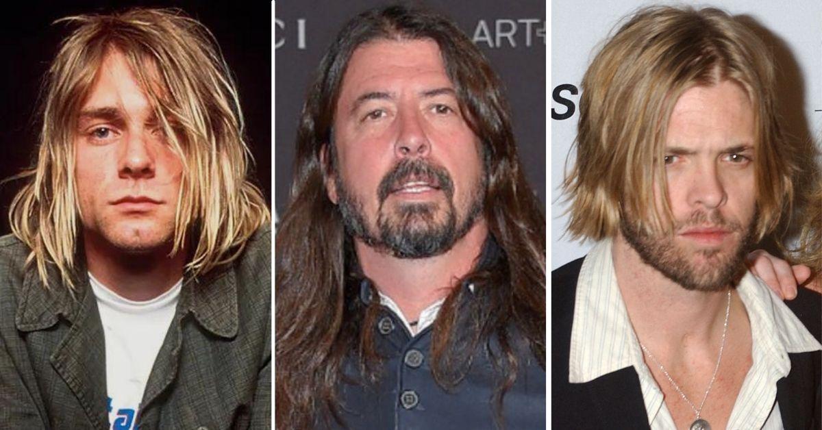 Composite photo Kurt Cobain Dave Grohl Taylor Hawkins 