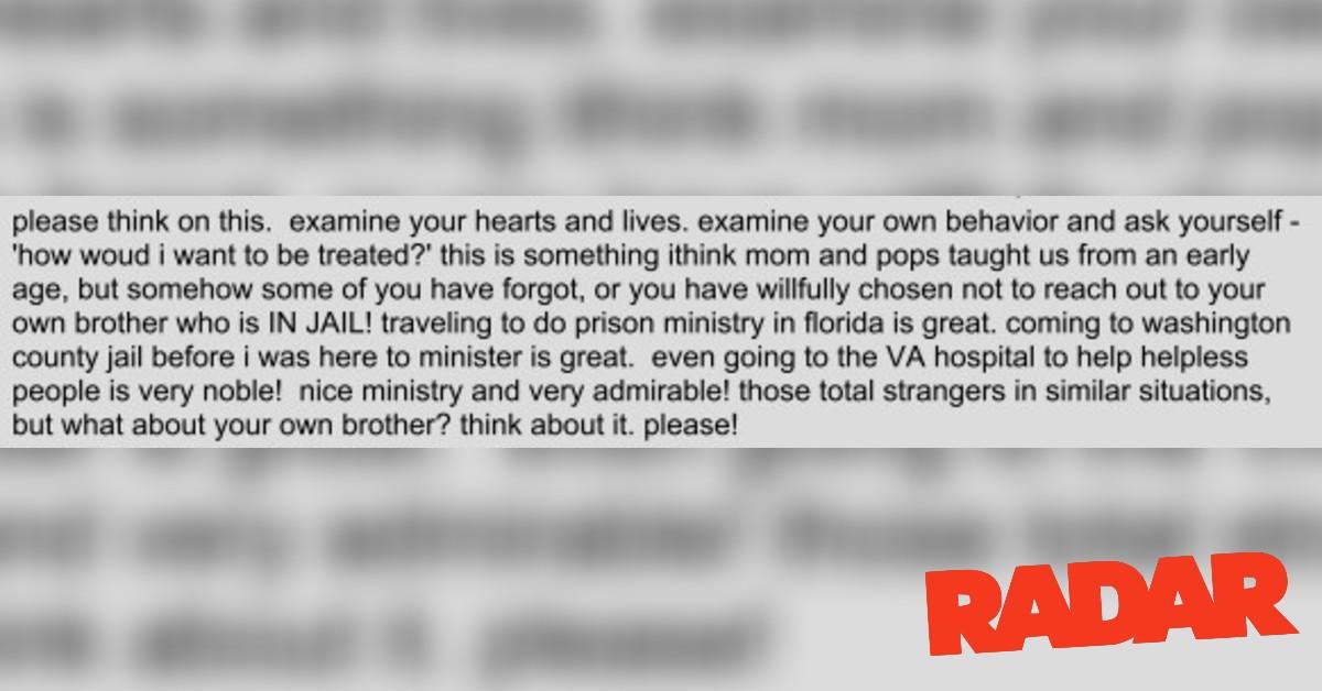 Josh Duggar lashed out at his siblings in an email from jail after his sentencing.