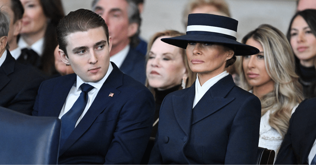 Photo of Barron and Melania Trump