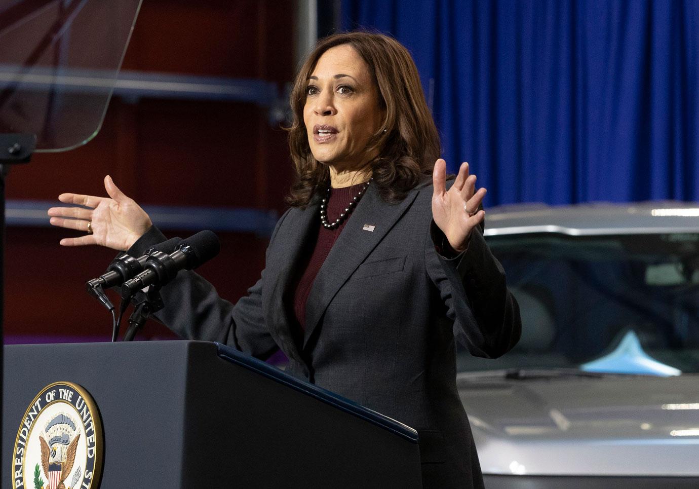 kamala harris ridiculed puff piece office decorations asking media better coverage