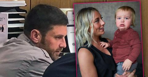 Track Palin in Court, Inset of Jordan Loewe and son Charlie - Mom Of Track Palin’s Son Wants Toddler’s Name Changed