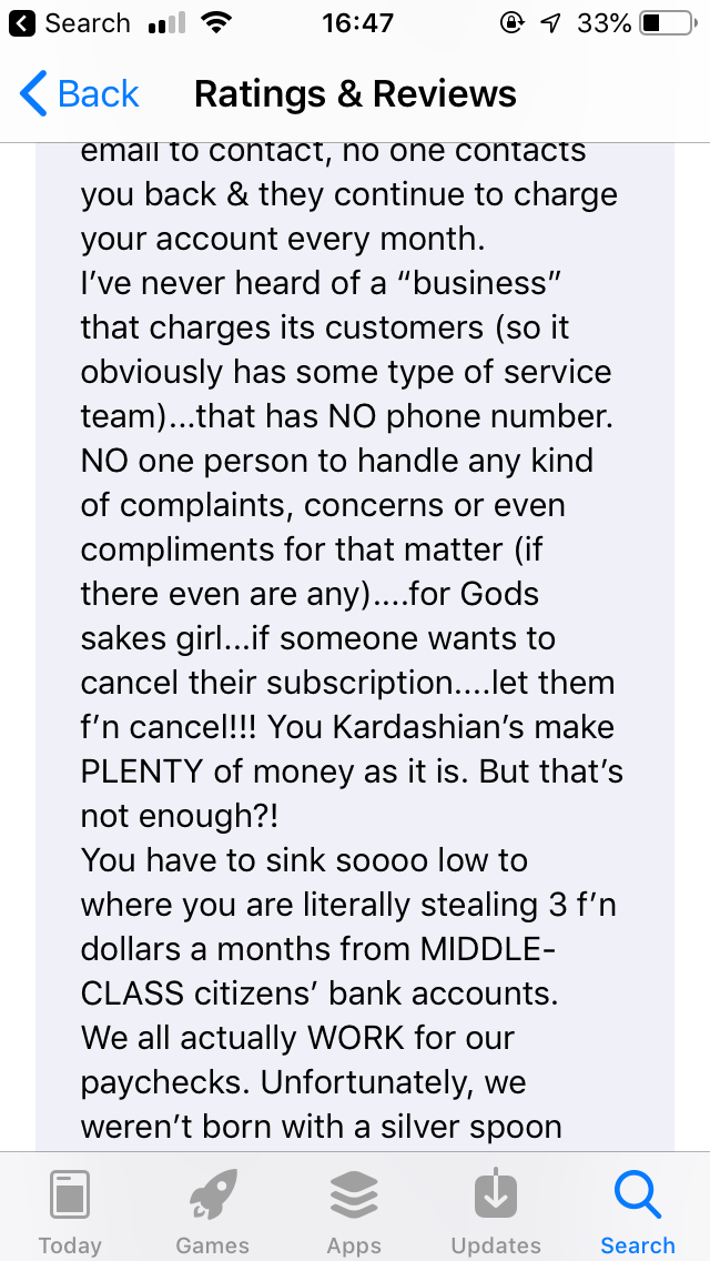 kardashians slammed by fans horrendous apps before cancellation