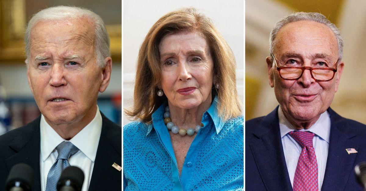 Composite photo of Joe Biden, Nancy Pelosi, and Chuck Schumer