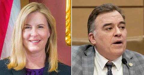 Photo of Melissa Hortman and Sen. John Hoffman