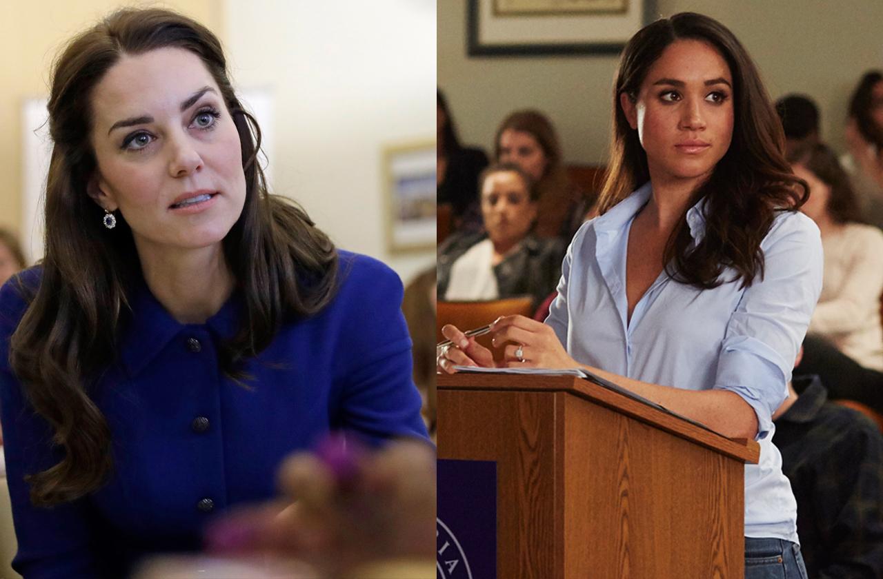 //meghan markle and kate middleton separated at christmas pp