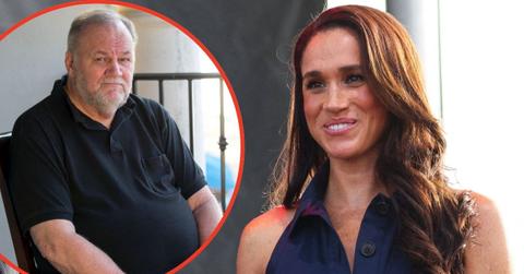 Split photos of Meghan and Thomas Markle