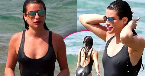 Lea Michele Swimsuit Nipples Weight Maui Hawaii