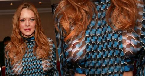 //Lindsay Lohan topless nip slip