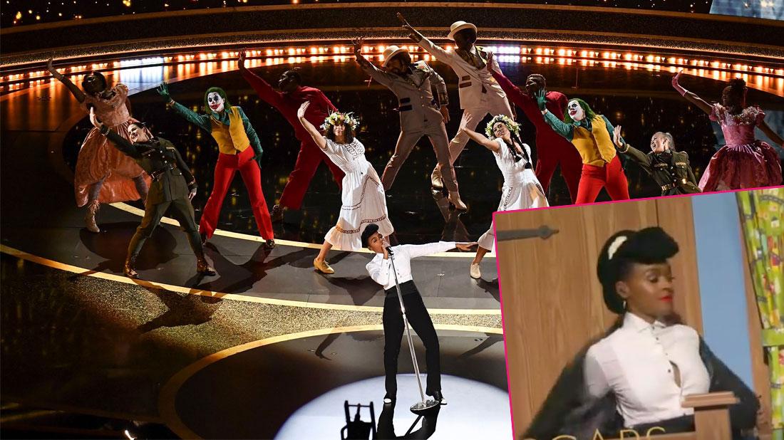 Janelle Monae's Blouse Button Pops Open During Oscars(00)