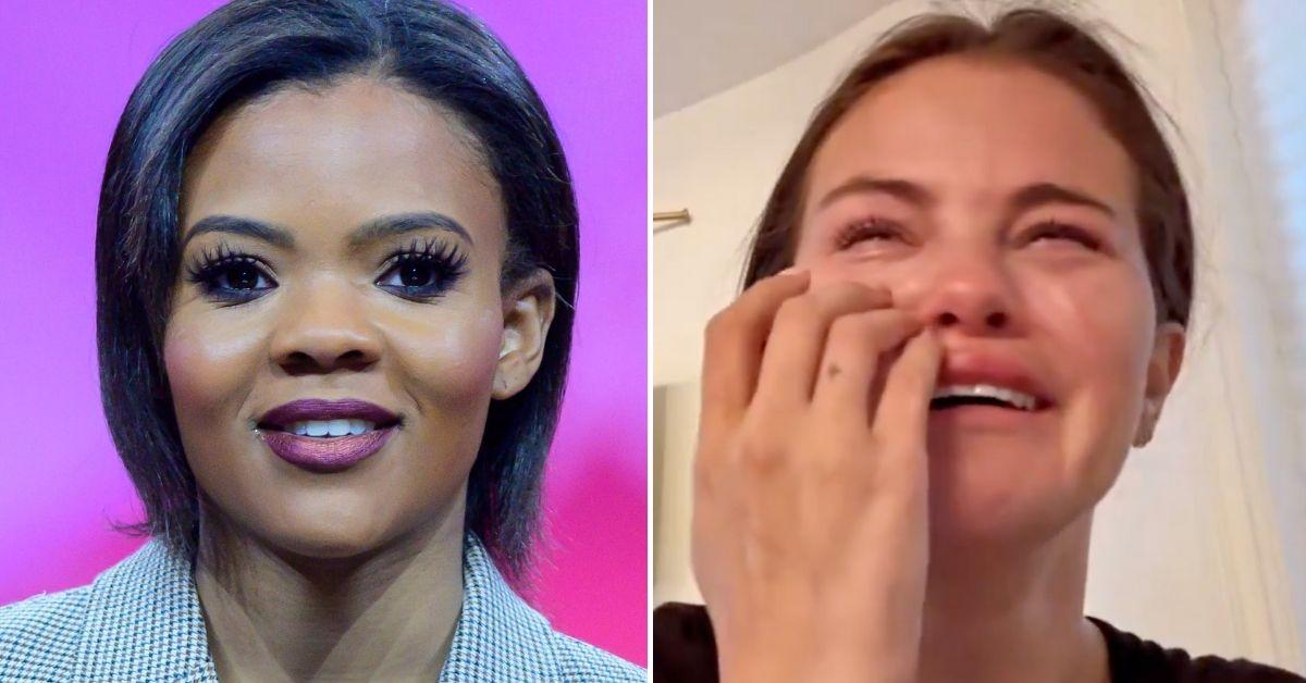 Split photo of Candace Owens and Selena Gomez.