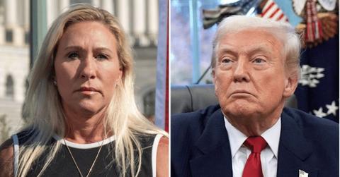 Composite photo of Marjorie Taylor Greene and Donald Trump