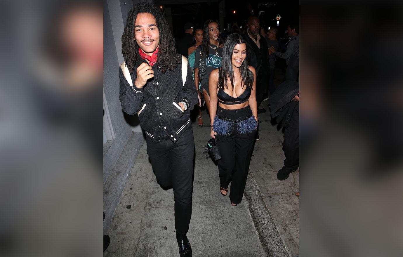 Kourtney Kardashian Wears Bra To Party With Luka Sabbat(02)