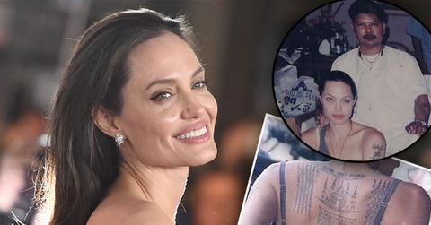 //angelina jolie back tattoos brad pitt divorce