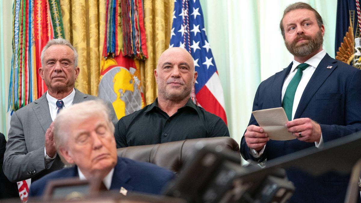 Photo of Donald Trump, Joe Rogan