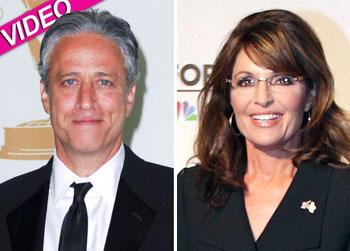 //jon stewart lambasts sarah palin today
