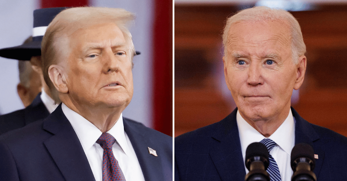 Composite photo of Donald Trump, Joe Biden