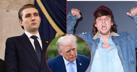 Photo of Photo of Donald Trump, Barron Trump, Theo Von