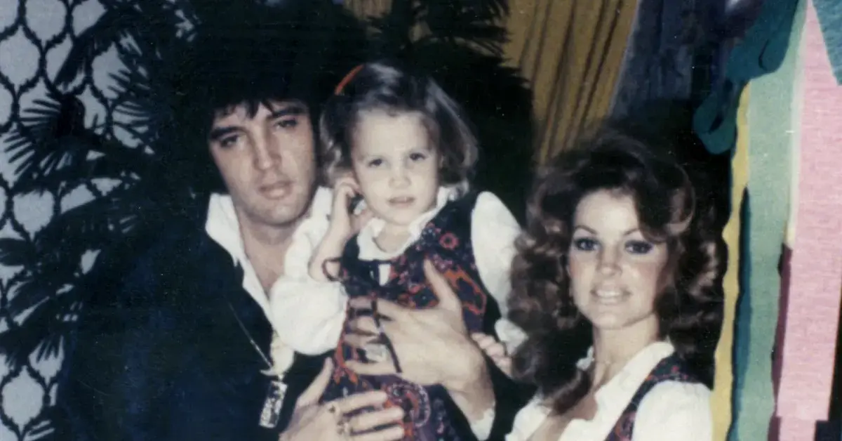 Photo of Photo of Priscilla Presley, Lisa Marie and Elvis Presley