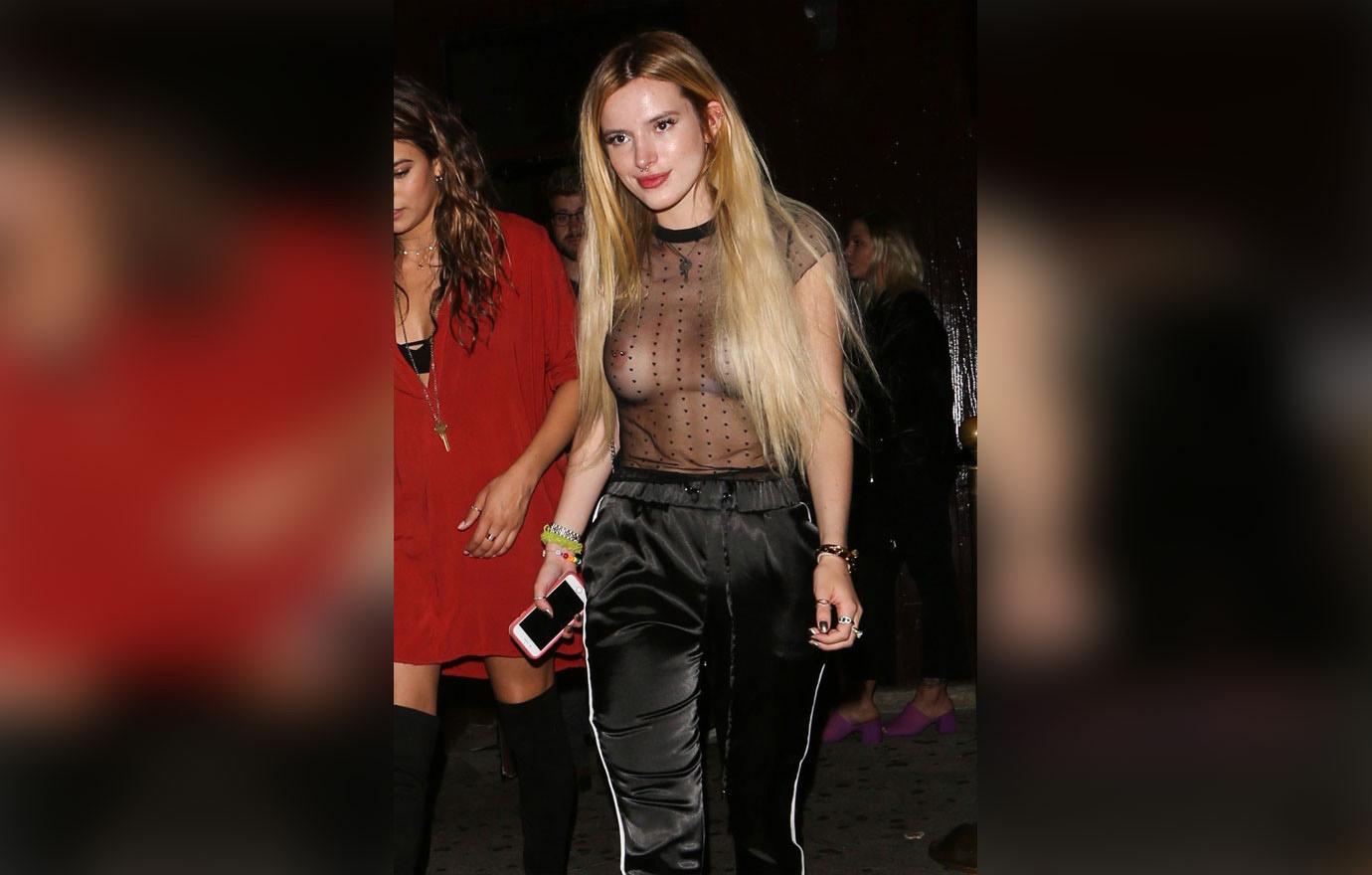 Bella Thorne Nude Nipples See Through Top