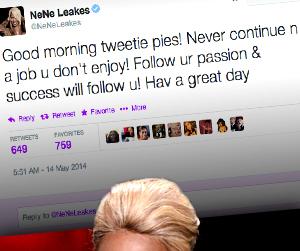 //nene leakes leaving quit contract tweet atlanta real housewives tall