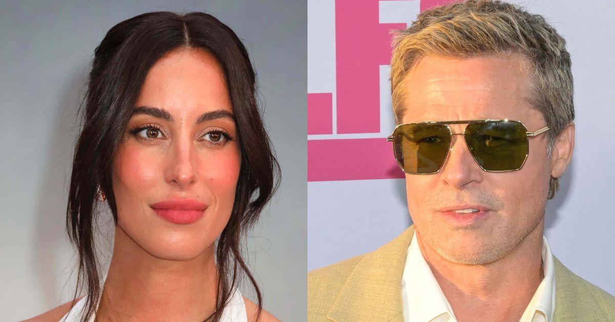 Photo of Ines de Ramon and Brad Pitt