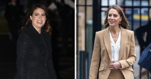 Split photos of Princess Eugenie and Princess Catherine