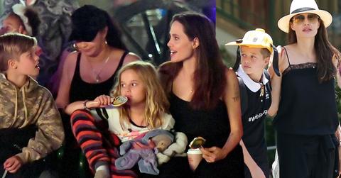 //skinny Angelina jolie twins birthday disneyland pp