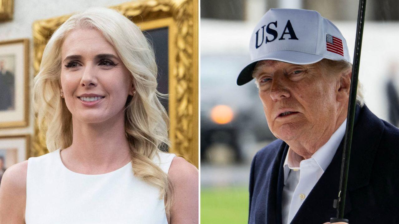 split image of Natalie Harp and Donald Trump