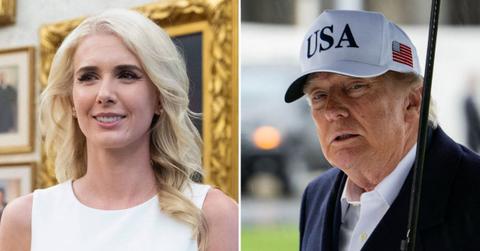 split image of Natalie Harp and Donald Trump