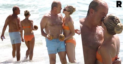 Kelsey Grammer Hot Young Wife Faith Grammer Orange Bikini