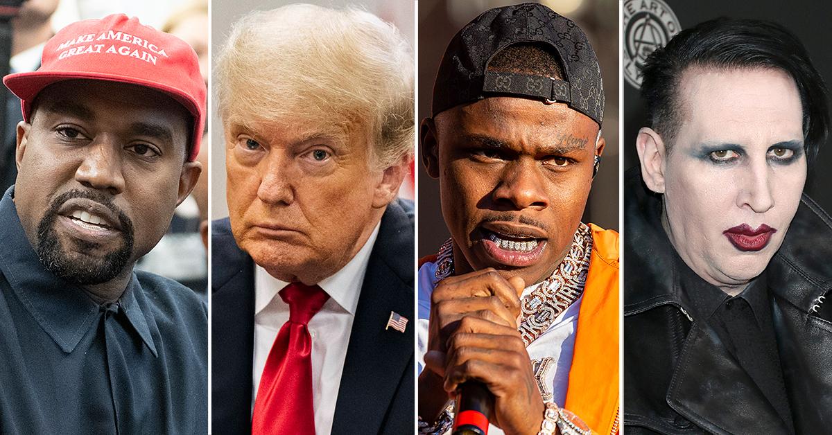 kanye west asked donald trump to come donda event dababy kim kardashian marilyn manson