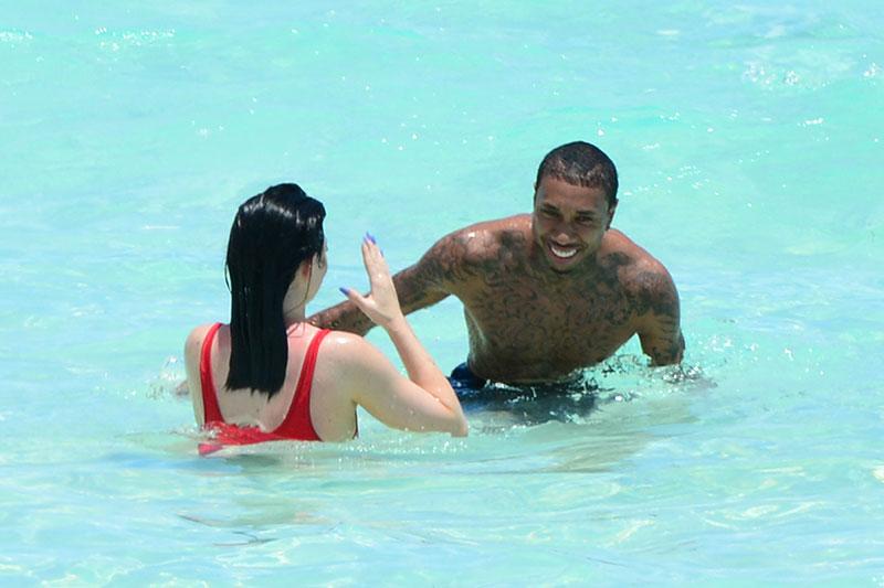 kylie jenner butt thong red bikin tyga kissing birthday vacation