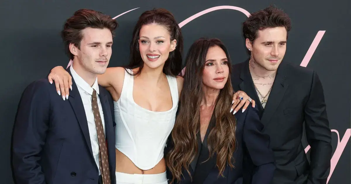Photo of Victoiria Beckham, Romeo, Brooklyn Beckham and Nicola Peltz