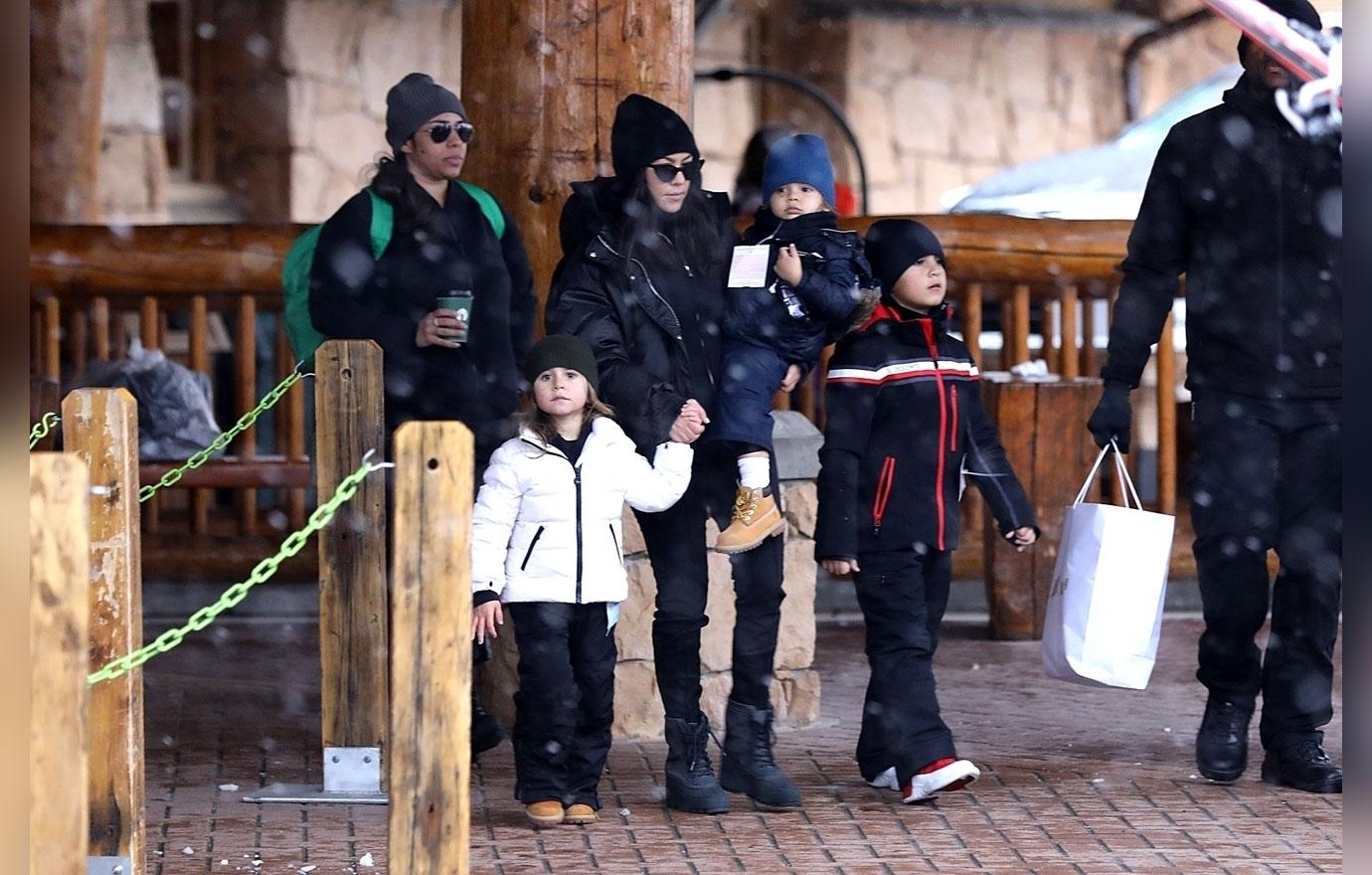 Kourtney Kardashian Kids Hit Slopes Utah