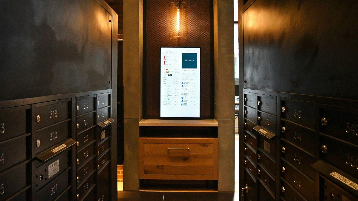 Photo of a mail room